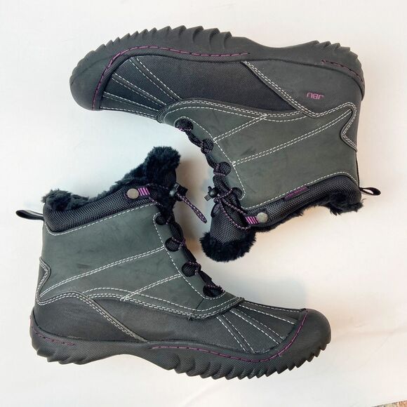 JBU Jambu Lorna Encore Weather Ready Snow Boots Faux Fur Womens Sz 8 Black - Picture 6 of 8